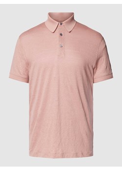 Koszulka polo o kroju regular fit z mieszanki lnu ze sklepu Peek&Cloppenburg  w kategorii T-shirty męskie - zdjęcie 169110745