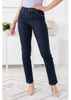 Granatowe Spodnie Jeansowe NEVY ze sklepu TONO w kategorii Jeansy damskie - zdjęcie 169111225
