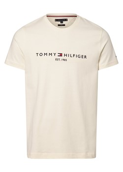 Tommy Hilfiger T-shirt męski Mężczyźni Bawełna écru jednolity ze sklepu vangraaf w kategorii T-shirty męskie - zdjęcie 169111387