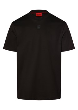 HUGO Koszulka męska - Dalile Mężczyźni Bawełna czarny jednolity ze sklepu vangraaf w kategorii T-shirty męskie - zdjęcie 169111395