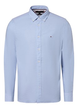Tommy Hilfiger Koszula męska Mężczyźni Regular Fit Bawełna niebieski jednolity ze sklepu vangraaf w kategorii Koszule męskie - zdjęcie 169111397