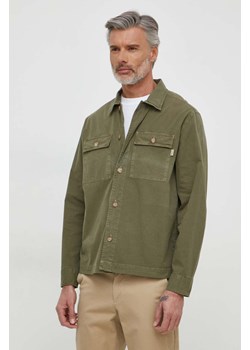 Pepe Jeans koszula męska kolor zielony regular ze sklepu ANSWEAR.com w kategorii Koszule męskie - zdjęcie 169112625