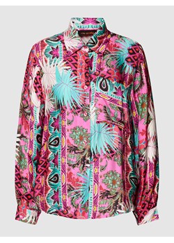 Bluzka koszulowa z wiskozy ze wzorem na całej powierzchni ze sklepu Peek&Cloppenburg  w kategorii Koszule damskie - zdjęcie 169123059