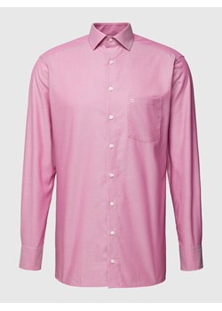 Koszula biznesowa o kroju modern fit z kołnierzykiem typu kent model ‘Global’ ze sklepu Peek&Cloppenburg  w kategorii Koszule męskie - zdjęcie 169123359