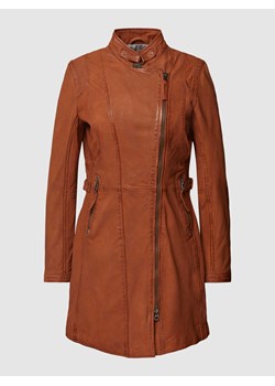 Płaszcz skórzany ze stójką model ‘Margarethe’ ze sklepu Peek&Cloppenburg  w kategorii Płaszcze damskie - zdjęcie 169123518