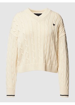 Sweter z dzianiny ze ściegiem warkoczowym model ‘CARLAS’ ze sklepu Peek&Cloppenburg  w kategorii Swetry damskie - zdjęcie 169123526