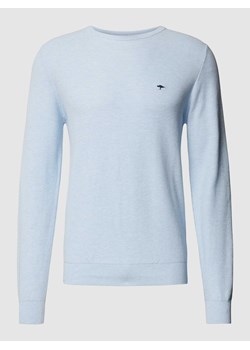 Sweter z dzianiny z wyhaftowanym logo ze sklepu Peek&Cloppenburg  w kategorii Swetry męskie - zdjęcie 169123919