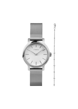 Zestaw zegarek i bransoletka Timex Trend Transcend TWG064000 Silver/Silver ze sklepu eobuwie.pl w kategorii Zegarki - zdjęcie 169128685