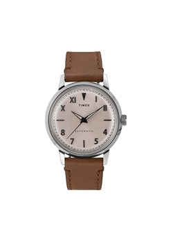 Zegarek Timex Automatic Silver/Brown ze sklepu eobuwie.pl w kategorii Zegarki - zdjęcie 169129219