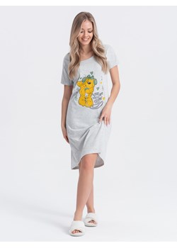 Piżama damska koszula nocna 245ULR - szara ze sklepu Edoti w kategorii Piżamy damskie - zdjęcie 169130867