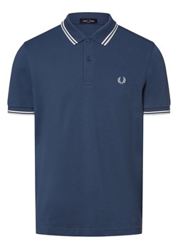 Fred Perry Męska koszulka polo Mężczyźni Bawełna niebieski jednolity ze sklepu vangraaf w kategorii T-shirty męskie - zdjęcie 169136856