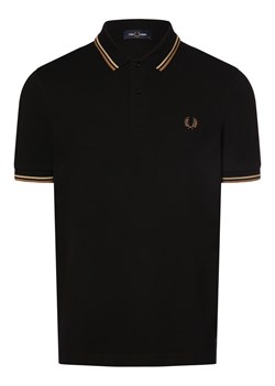 Fred Perry Męska koszulka polo Mężczyźni Bawełna czarny jednolity ze sklepu vangraaf w kategorii T-shirty męskie - zdjęcie 169136857