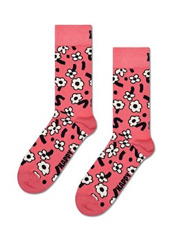 Happy Socks skarpetki Dancing Flower Sock kolor różowy ze sklepu ANSWEAR.com w kategorii Skarpetki damskie - zdjęcie 169137517