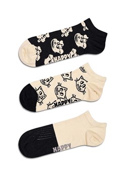 Happy Socks skarpetki Pets Low Socks 3-pack kolor beżowy ze sklepu ANSWEAR.com w kategorii Skarpetki damskie - zdjęcie 169137585