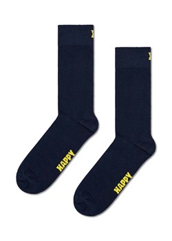 Happy Socks skarpetki Solid Sock kolor granatowy ze sklepu ANSWEAR.com w kategorii Skarpetki męskie - zdjęcie 169137599