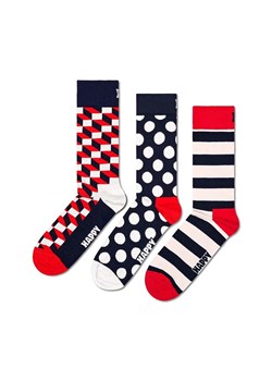 Happy Socks skarpetki Classic Filled Optic Socks 3-pack ze sklepu ANSWEAR.com w kategorii Skarpetki męskie - zdjęcie 169137609