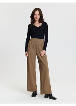 Sinsay - Spodnie wide leg - brązowy ze sklepu Sinsay w kategorii Spodnie damskie - zdjęcie 169146275