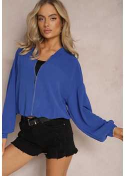 Niebieska Bluza Sportowa Bomberka z Suwakiem Memioria ze sklepu Renee odzież w kategorii Bluzy damskie - zdjęcie 169147398