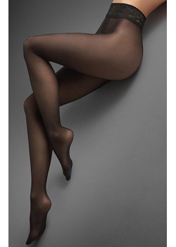Marilyn rajstopy z koronkowym pasem czarne Silk 30 DEN, Kolor czarny, Rozmiar 1/2, Marilyn ze sklepu Intymna w kategorii Rajstopy - zdjęcie 169160915