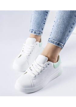 Biało-miętowe sneakersy Leland ze sklepu gemre w kategorii Trampki damskie - zdjęcie 169163265