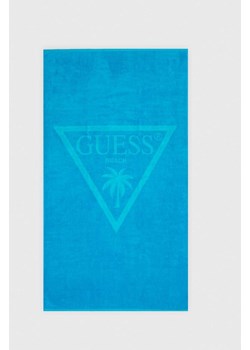 Guess ręcznik bawełniany kolor niebieski E4GZ03 SG00L ze sklepu ANSWEAR.com w kategorii Ręczniki - zdjęcie 169163877