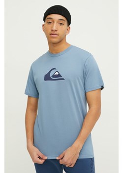 Quiksilver t-shirt bawełniany męski kolor niebieski z nadrukiem ze sklepu ANSWEAR.com w kategorii T-shirty męskie - zdjęcie 169164305