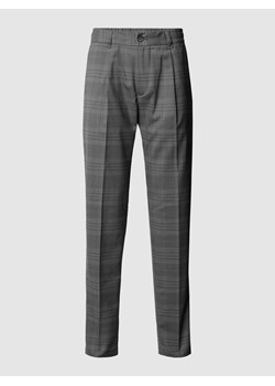 Spodnie sportowe z elastycznej mieszanki wełny ze wzorem w kratkę ze sklepu Peek&Cloppenburg  w kategorii Spodnie męskie - zdjęcie 169165329