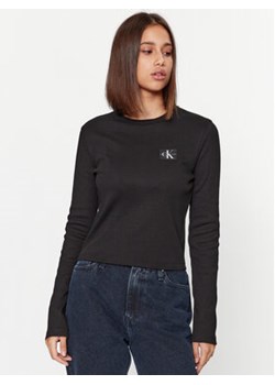 Calvin Klein Jeans Bluzka J20J222781 Czarny Regular Fit ze sklepu MODIVO w kategorii Bluzki damskie - zdjęcie 169180887