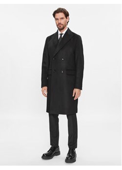 Boss Płaszcz wełniany H-Hyde-DB-Peak-234 50502328 Czarny Slim Fit ze sklepu MODIVO w kategorii Płaszcze męskie - zdjęcie 169181328
