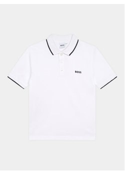 Boss Polo J25P26 S Biały Regular Fit ze sklepu MODIVO w kategorii T-shirty chłopięce - zdjęcie 169182469