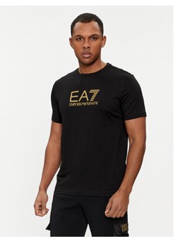 EA7 Emporio Armani T-Shirt 3DPT08 PJM9Z 1200 Czarny Regular Fit ze sklepu MODIVO w kategorii T-shirty męskie - zdjęcie 169183269