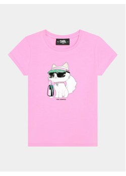 Karl Lagerfeld Kids T-Shirt Z30111 S Różowy Regular Fit ze sklepu MODIVO w kategorii Bluzki dziewczęce - zdjęcie 169183468