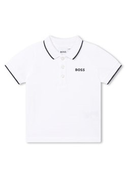 Boss Polo J05P13 M Biały Regular Fit ze sklepu MODIVO w kategorii Koszulki niemowlęce - zdjęcie 169185465