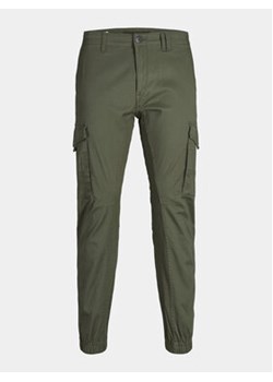 Jack&Jones Junior Spodnie materiałowe Paul 12151639 Zielony Slim Fit ze sklepu MODIVO w kategorii Spodnie chłopięce - zdjęcie 169185538