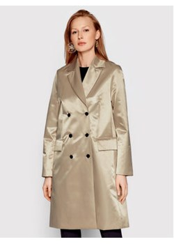 Calvin Klein Płaszcz przejściowy Shine K20K203562 Złoty Relaxed Fit ze sklepu MODIVO w kategorii Płaszcze damskie - zdjęcie 169186256