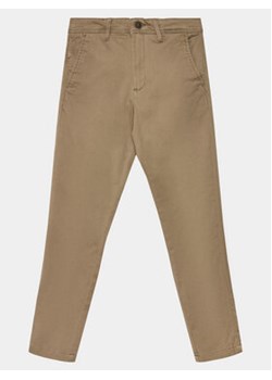 Jack&Jones Junior Chinosy Marco 12160026 Beżowy Slim Fit ze sklepu MODIVO w kategorii Spodnie chłopięce - zdjęcie 169186317