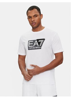 EA7 Emporio Armani T-Shirt 3DPT81 PJM9Z 1100 Biały Regular Fit ze sklepu MODIVO w kategorii T-shirty męskie - zdjęcie 169187027