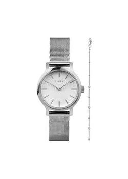Timex Zestaw zegarek i bransoletka Trend Transcend TWG064000 Srebrny ze sklepu MODIVO w kategorii Zegarki - zdjęcie 169187837