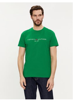 Tommy Hilfiger T-Shirt Logo MW0MW11797 Zielony Regular Fit ze sklepu MODIVO w kategorii T-shirty męskie - zdjęcie 169188057