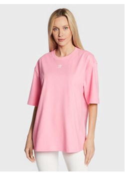 adidas T-Shirt Loungewear adicolor Essentials HM1823 Różowy Relaxed Fit ze sklepu MODIVO w kategorii Bluzki damskie - zdjęcie 169188757