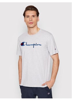Champion T-Shirt Big Script Logo 216547 Szary Regular Fit ze sklepu MODIVO w kategorii T-shirty męskie - zdjęcie 169189577
