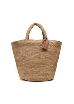 Manebi Torebka Natural Raffia Summer Bag V 2.2 AD Brązowy ze sklepu MODIVO w kategorii Torby letnie - zdjęcie 169190636