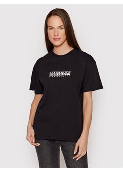 Napapijri T-Shirt S-Box NP0A4GDD Czarny Regular Fit ze sklepu MODIVO w kategorii Bluzki damskie - zdjęcie 169191248