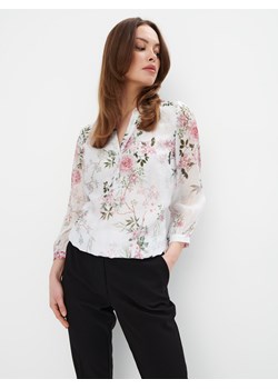 Mohito - Biała bluzka w kwiaty - biały ze sklepu Mohito w kategorii Bluzki damskie - zdjęcie 169198127