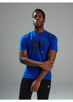 Sinsay - Koszulka z nadrukiem - niebieski ze sklepu Sinsay w kategorii T-shirty męskie - zdjęcie 169199195