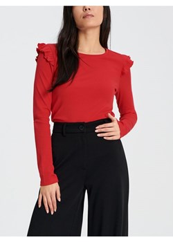 Sinsay - Bluzka z falbankami - czerwony ze sklepu Sinsay w kategorii Bluzki damskie - zdjęcie 169199237