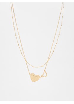 Reserved - Naszyjnik z sercami - złoty ze sklepu Reserved w kategorii Naszyjniki - zdjęcie 169201128