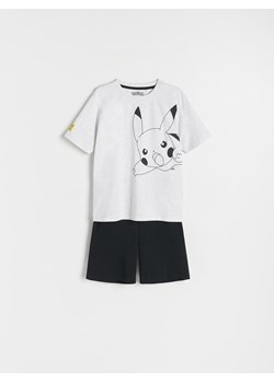 Reserved - Dwuczęściowa piżama Pokémon - jasnoszary ze sklepu Reserved w kategorii Piżamy dziecięce - zdjęcie 169201256