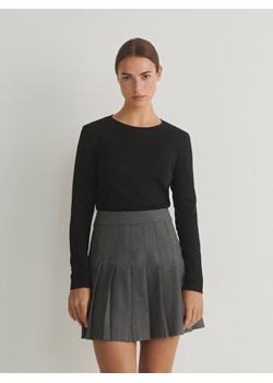 Reserved - Plisowana spódnica mini - ciemnoszary ze sklepu Reserved w kategorii Spódnice - zdjęcie 169201388