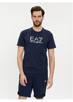 EA7 Emporio Armani T-Shirt 3DPT71 PJM9Z 1554 Granatowy Regular Fit ze sklepu MODIVO w kategorii T-shirty męskie - zdjęcie 169204127